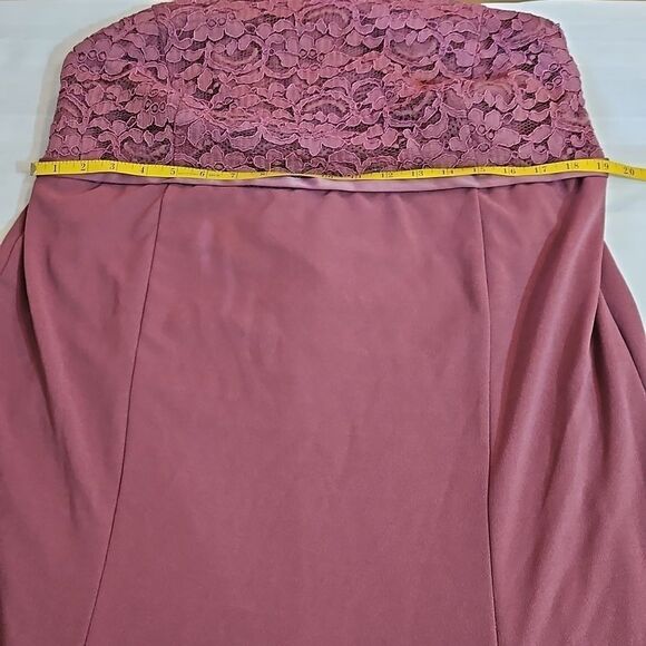 David's Bridal Mauve halter style maxi gown size 24 - Picture 11 of 14